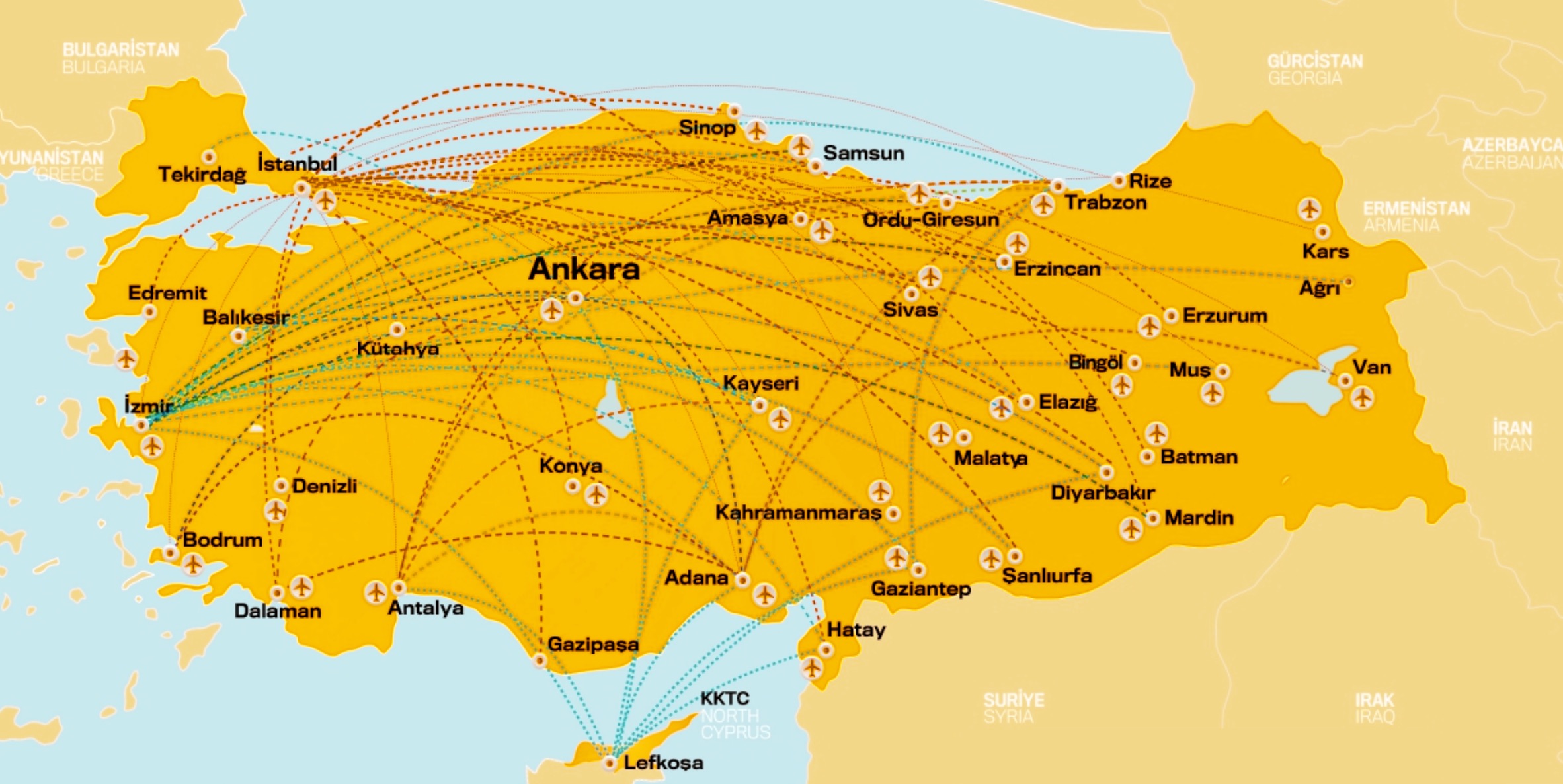 Рейсы Пегасус в Турции